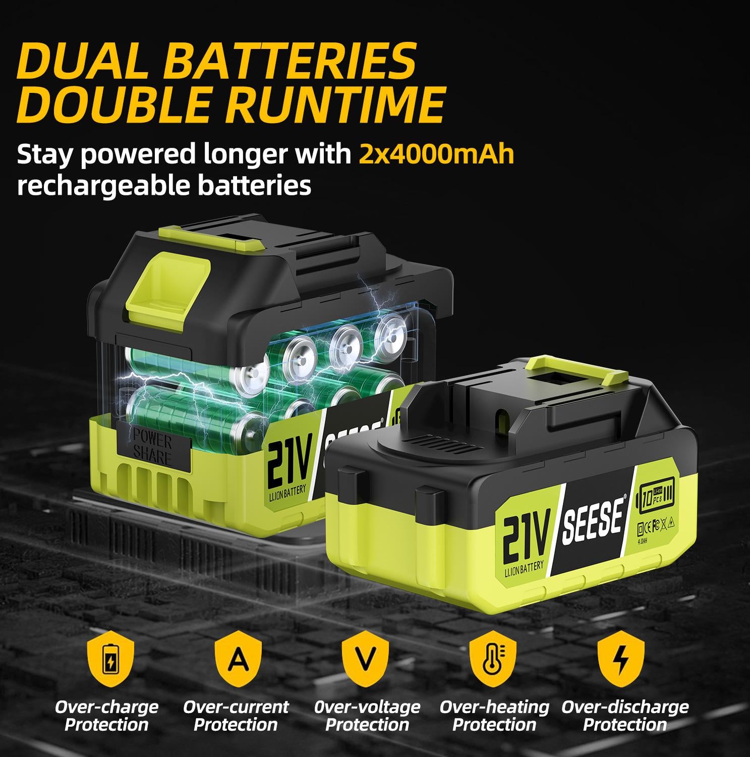 2-IN-1 Cordless Pole Saw And Mini Chainsaw With Extension Pole 21V Battery 6' Electric Brushless Pole Chainsaw With Digital Display Auto Oiler Safety Switch For Tree Trimming